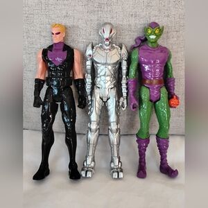 Action Figure Set Of 3 Hawkeye/ Ultron/Green Goblin